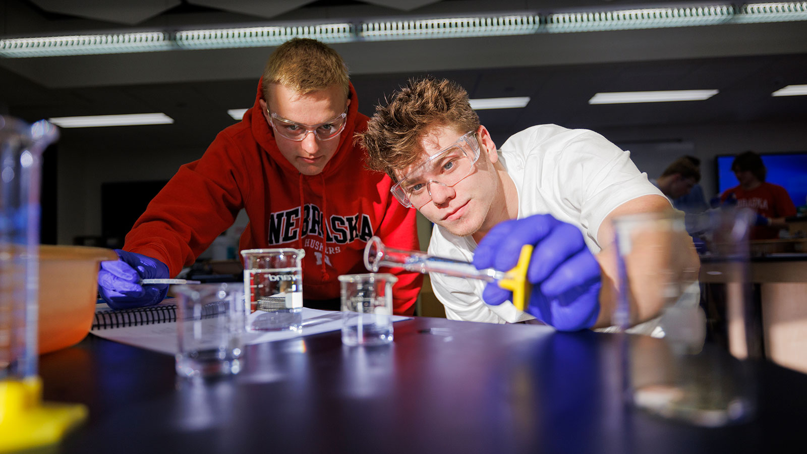 Students in chemistry lab