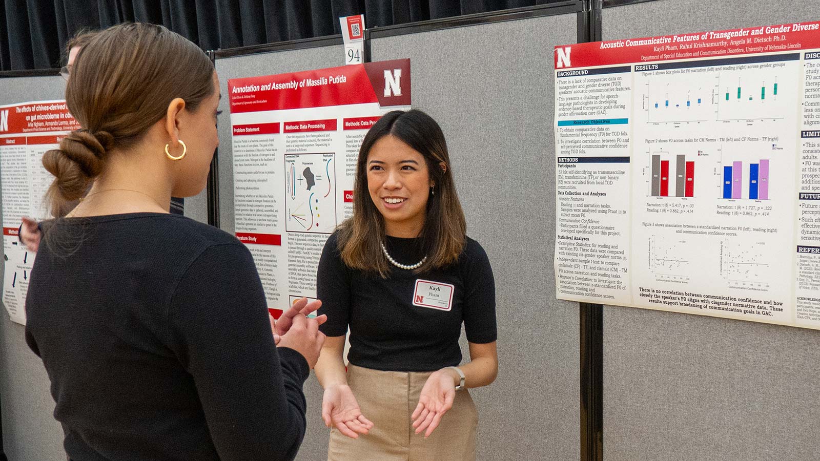 Student Research Days Kayli Pham showing poster