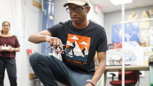 FYRE Student with drone