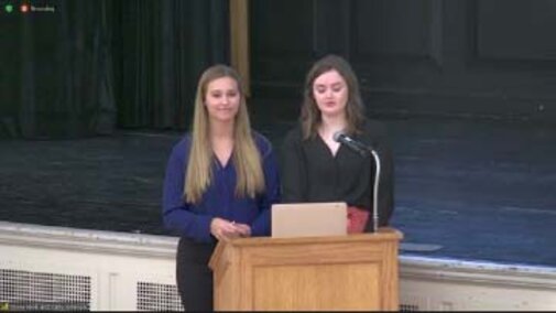 students presenting research